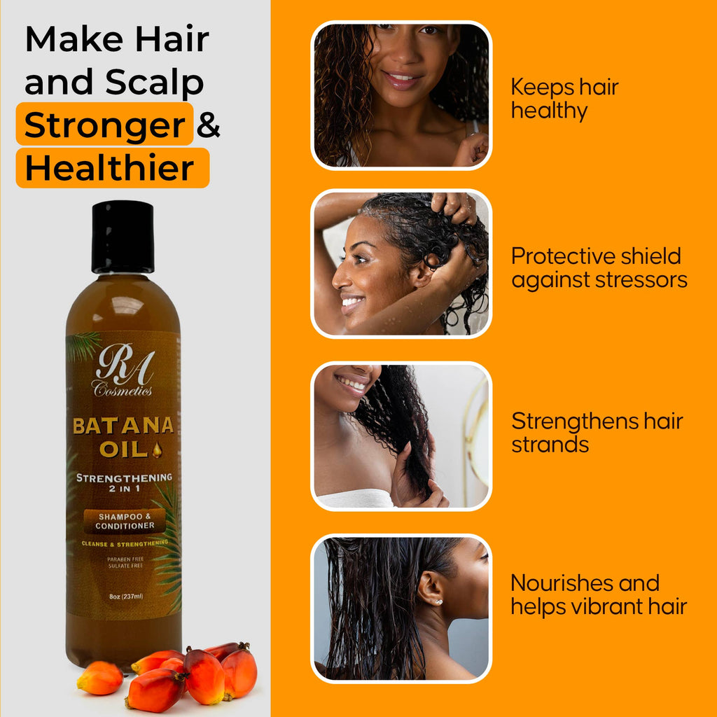 Batana Oil Strengthening 2N1 Shampoo & Conditioner, 8oz