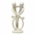 Single Soapstone Family Sculptures - 10-inch - Natural Stone