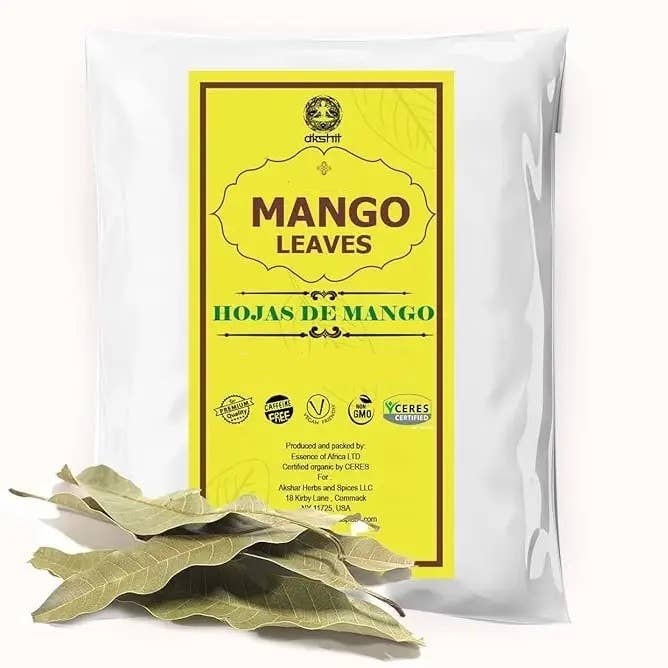 Dried Mango Leaves, Hoja De Mango Secas - 2.6 oz. Case of 5