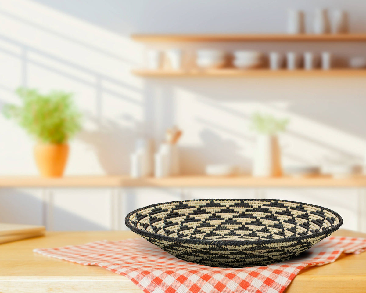 14" Handwoven Chopper Maze Bowl for Wall Basket Decor