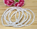 4mm Natural Selenite Crystal Healing Stretch Bracelet 7.5"