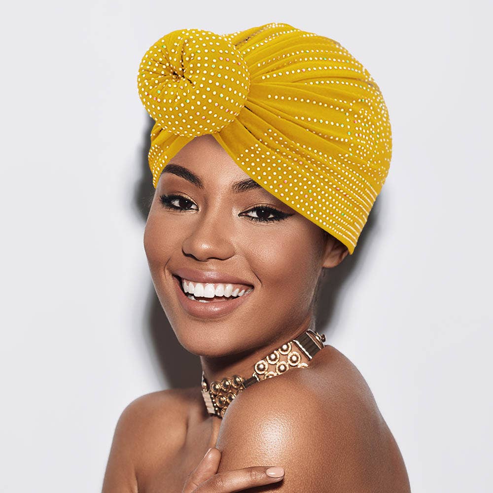 Bling Studded Turban Hair Wrap