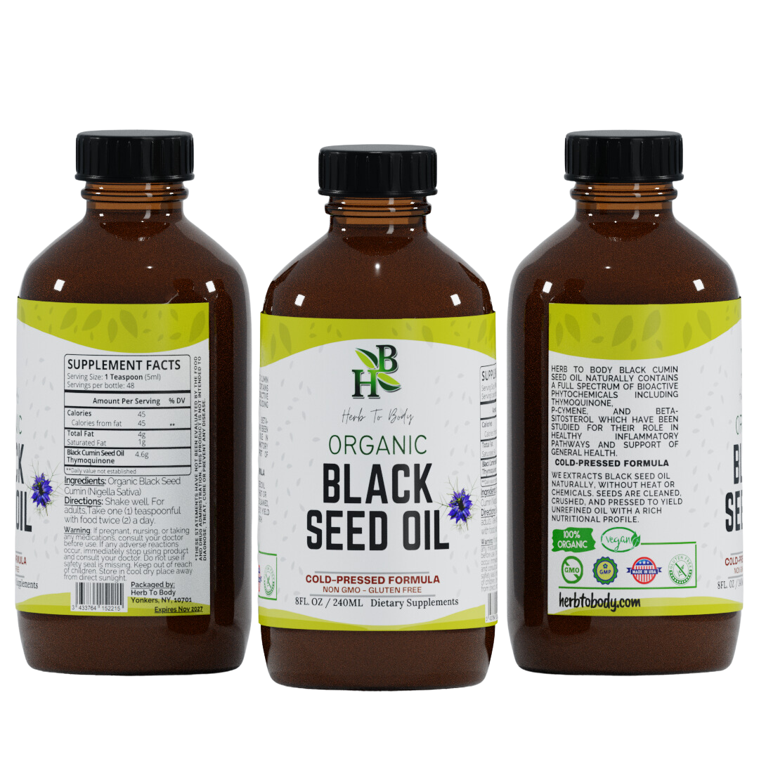 Organic Black Seed Oil (Cold-Pressed)