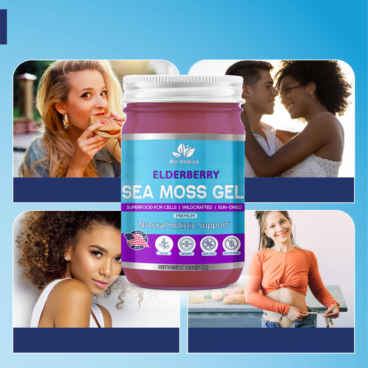 Sea Moss Elderberry Gel by Bio Vitalica