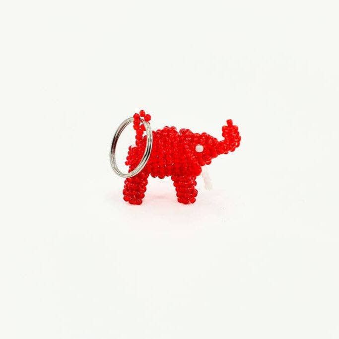 Safari Animal Beaded Keychain, Set of 12