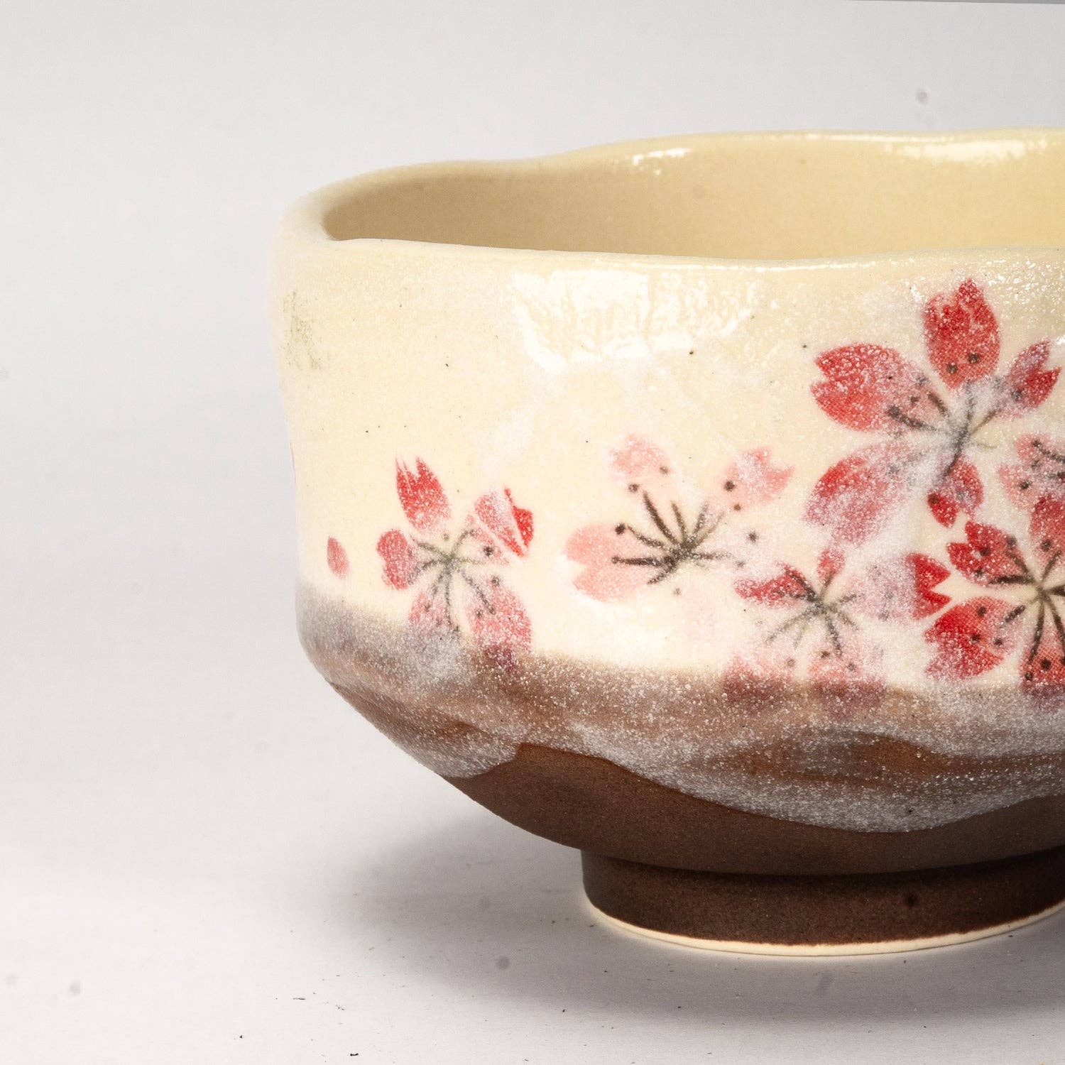 Pink Cherry Blossoms Mini Matcha Bowl 8oz 3.75"D x 1.5"H Porcelain JP (1/36)