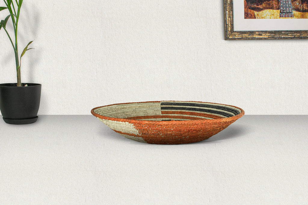 14" Handwoven Search Light Bowl for Wall Basket Decor