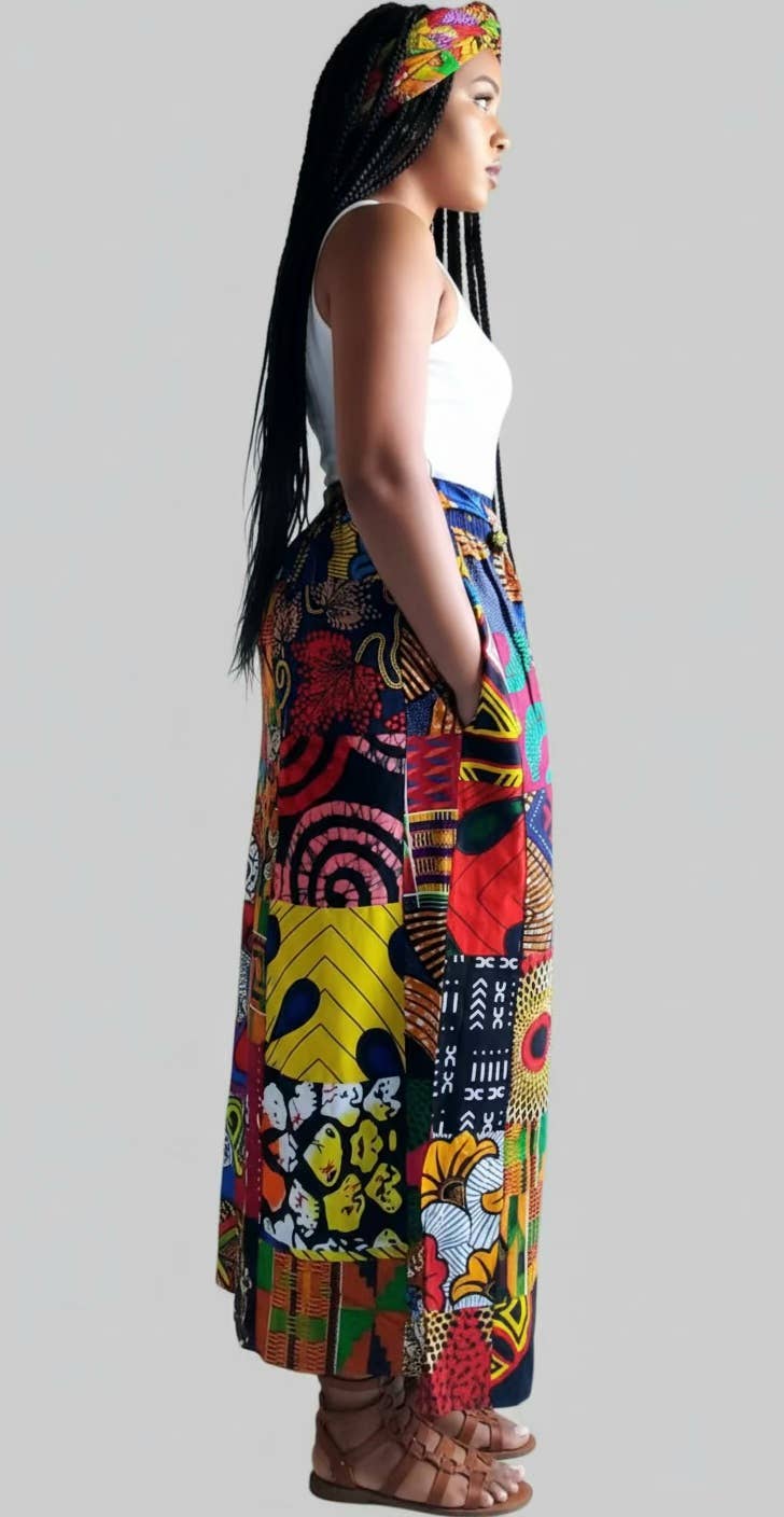 Palazzo Pant Multi Color Patch PS13P
