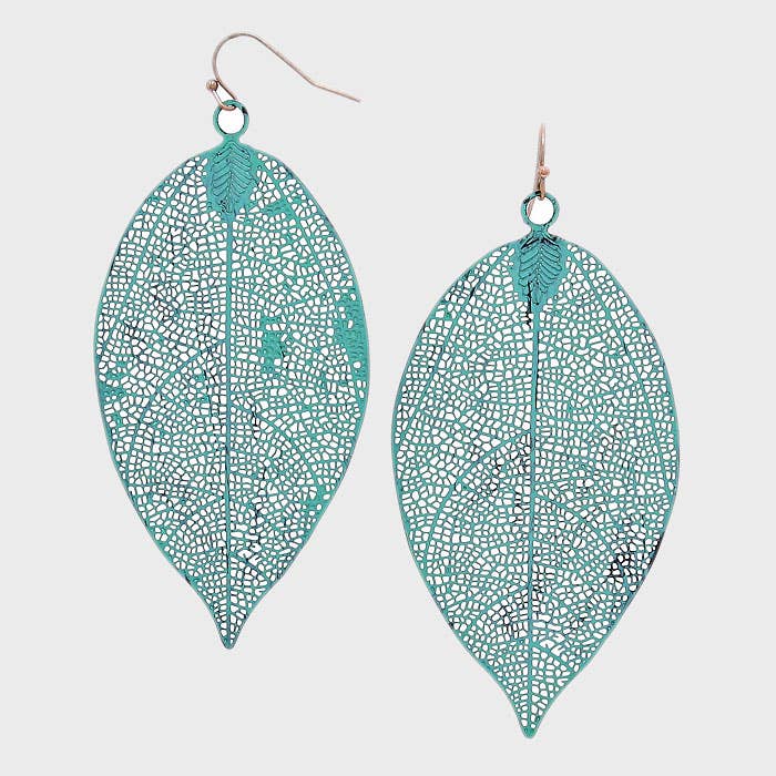 Metal Leaf Earrings