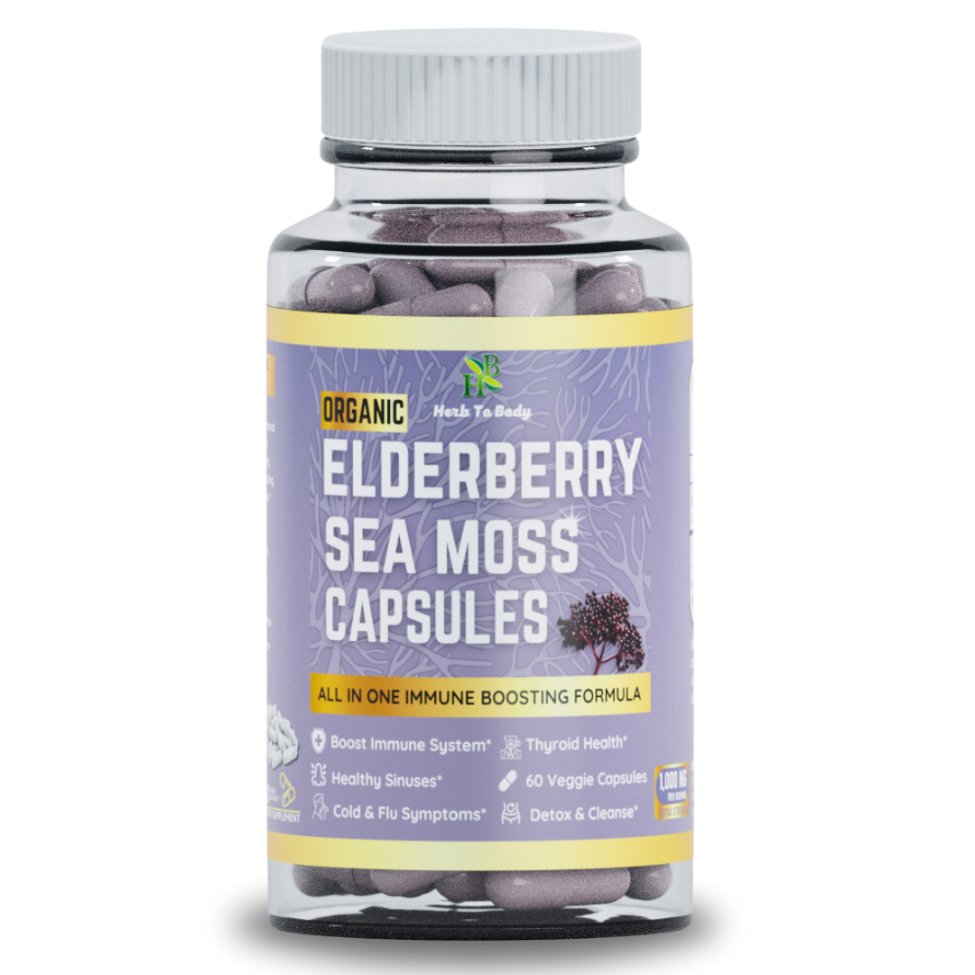 Elderberry Sea Moss Capsule - 60 Capsules | Herb To Body