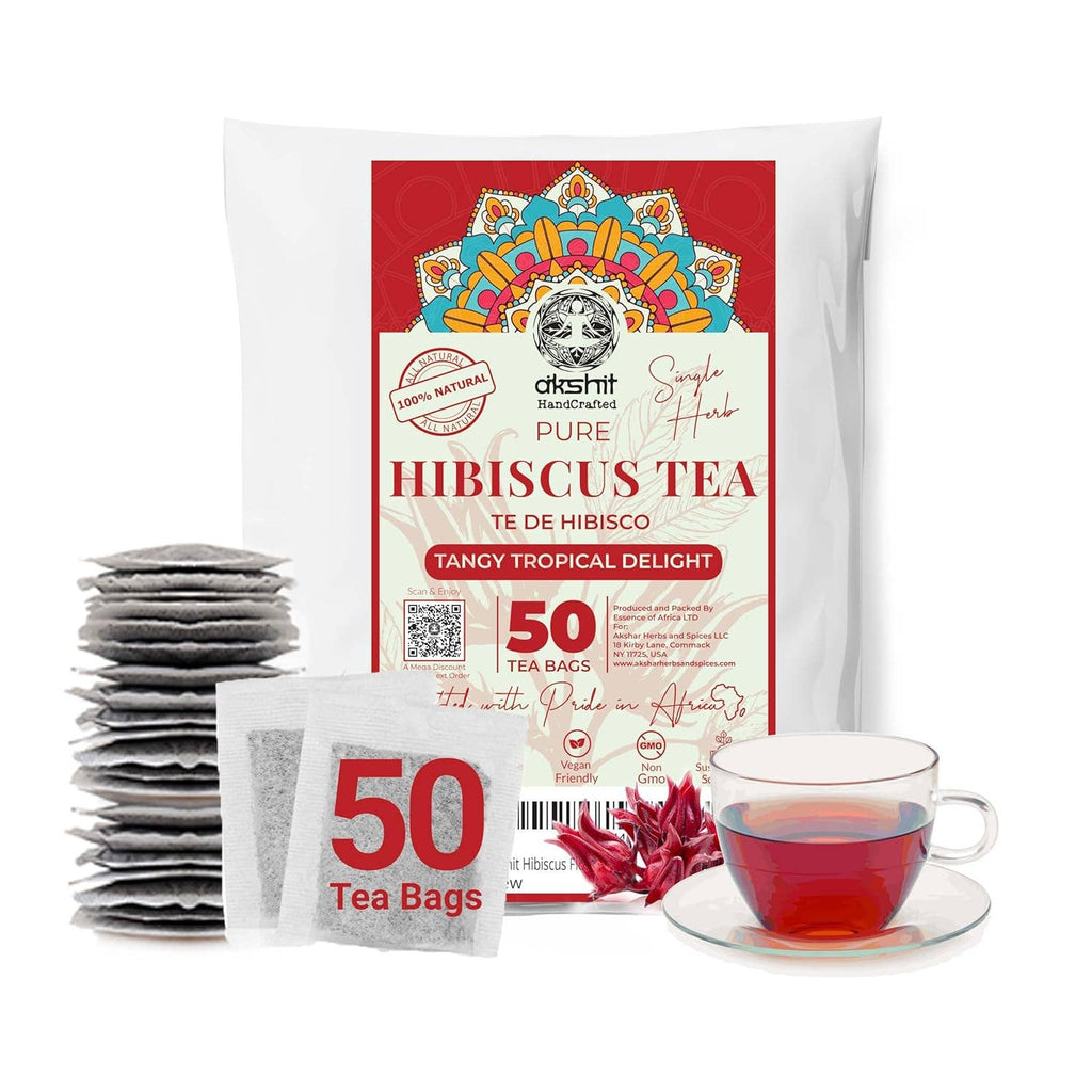 50 Bolsitas De Té De Hibisco Puro, Te De Hibisco, SIN OMG.