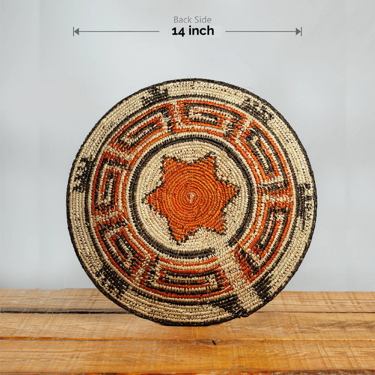 14" Handwoven Rising Star Bowl for Wall Basket Decor