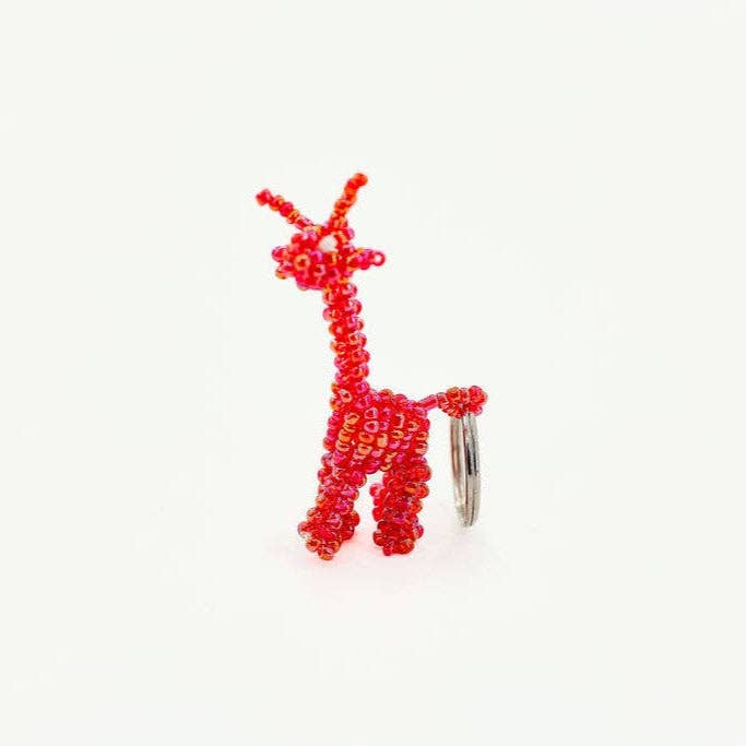 Safari Animal Beaded Keychain, Set of 12