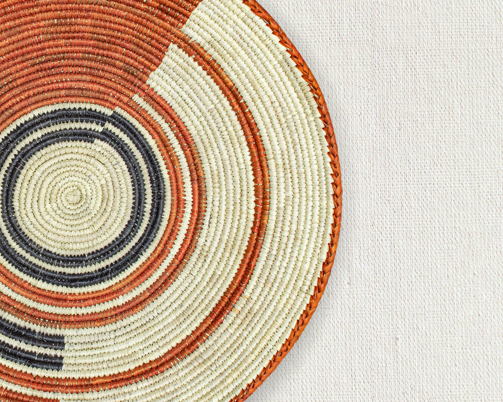 14" Handwoven Search Light Bowl for Wall Basket Decor
