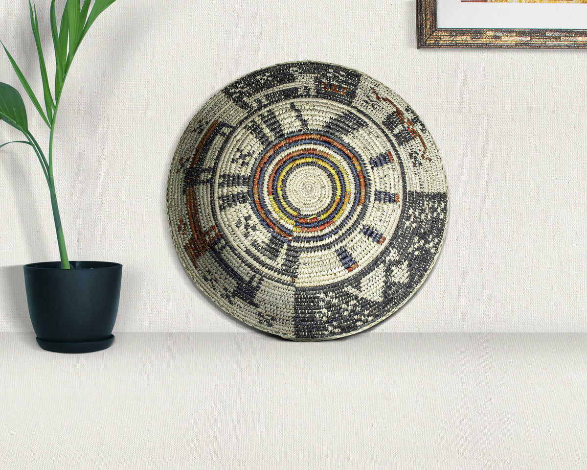 14" Handwoven Stories Bowl for Wall Basket Decor