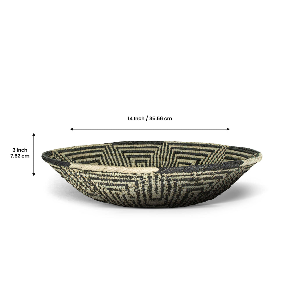 14" Handwoven Squash Blossom Bowl Basket