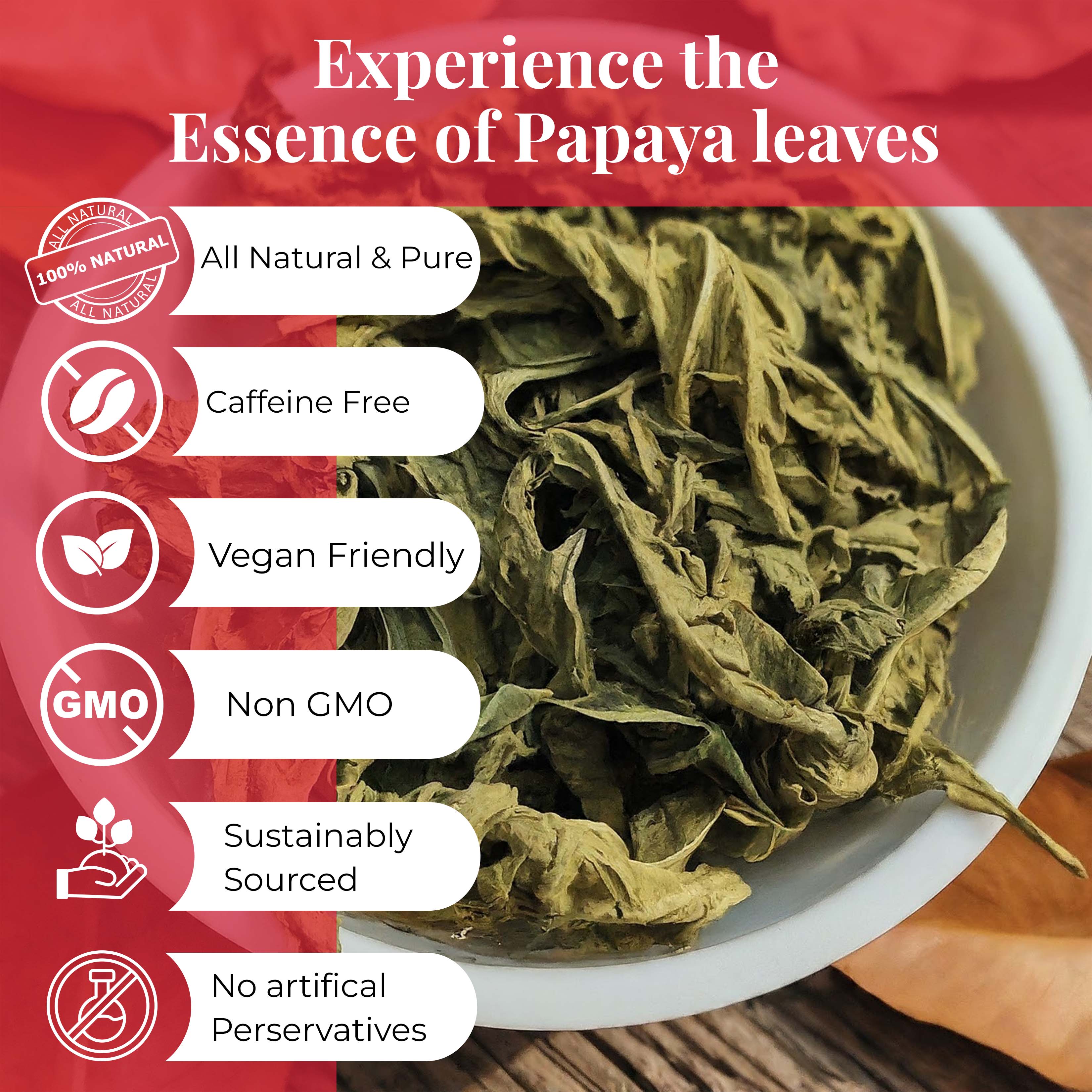 Dried Papaya Leaves, Papaya Leaf Tea 75g , Herbal Tea