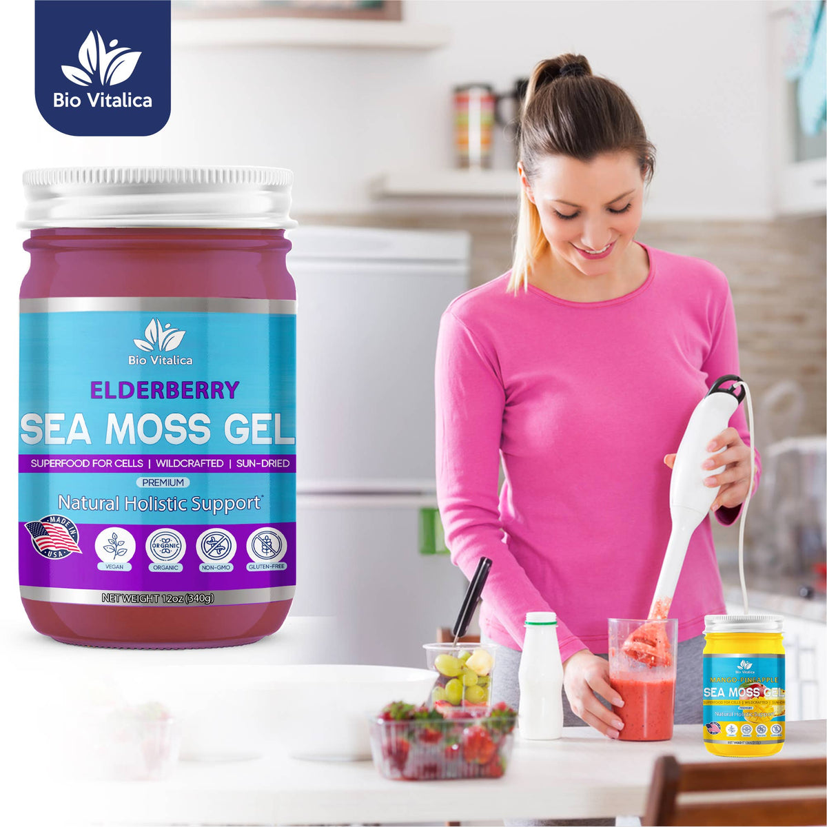 Sea Moss Elderberry Gel by Bio Vitalica