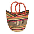 African Bolga Baskets : Shopping Tote w/ Flexible Rim(G-143)