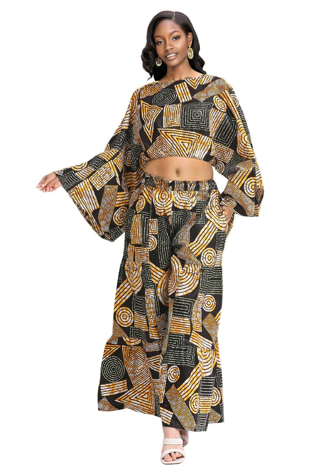 Geometric Wax Print Co-Ord Set APS-25089-271