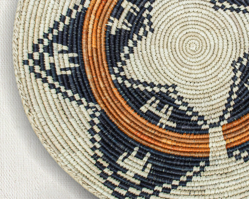 14" Handwoven Navajo Mesa Bowl for Wall Basket Decor