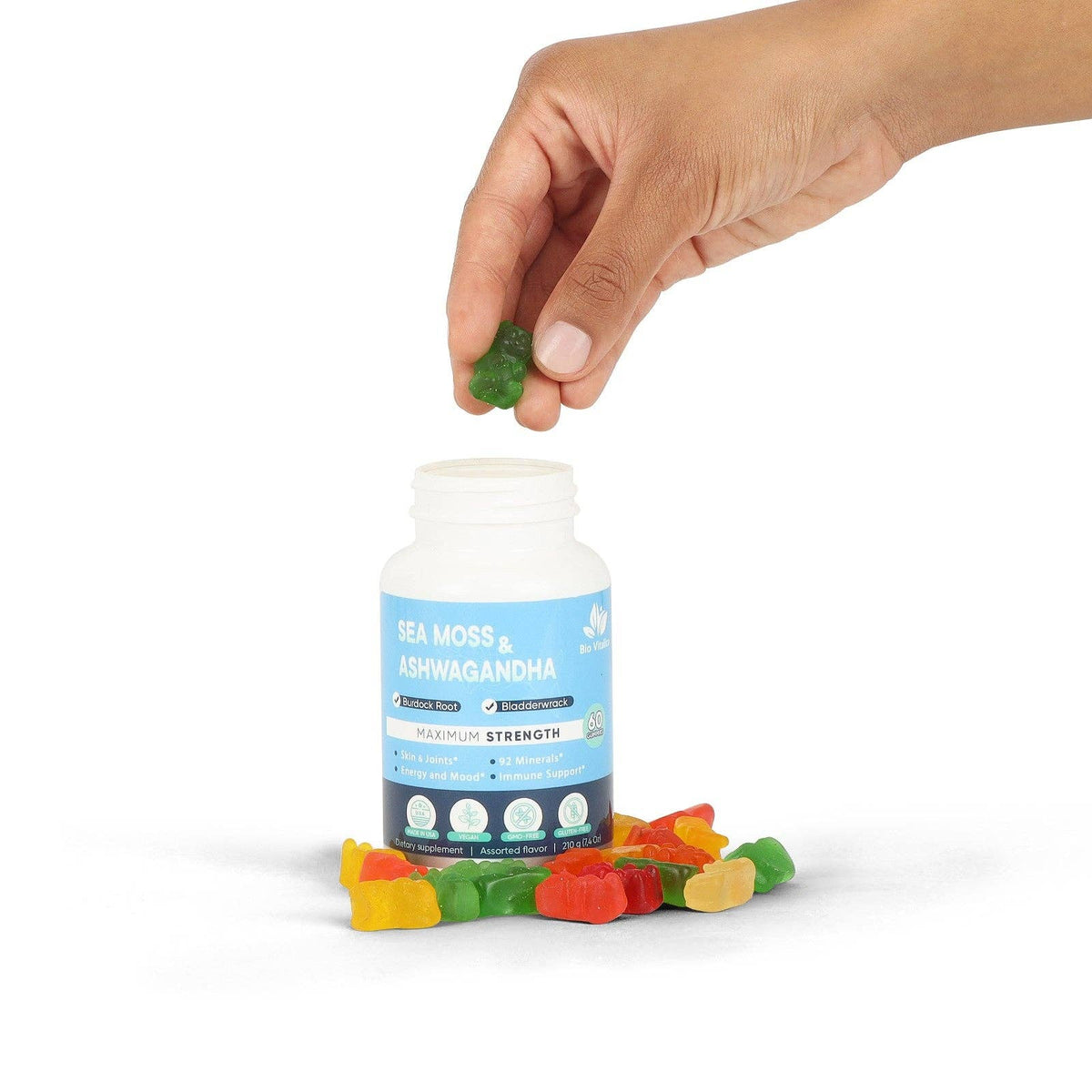 Sea Moss & Ashwagandha Gummies with Burdock & Bladderwrack