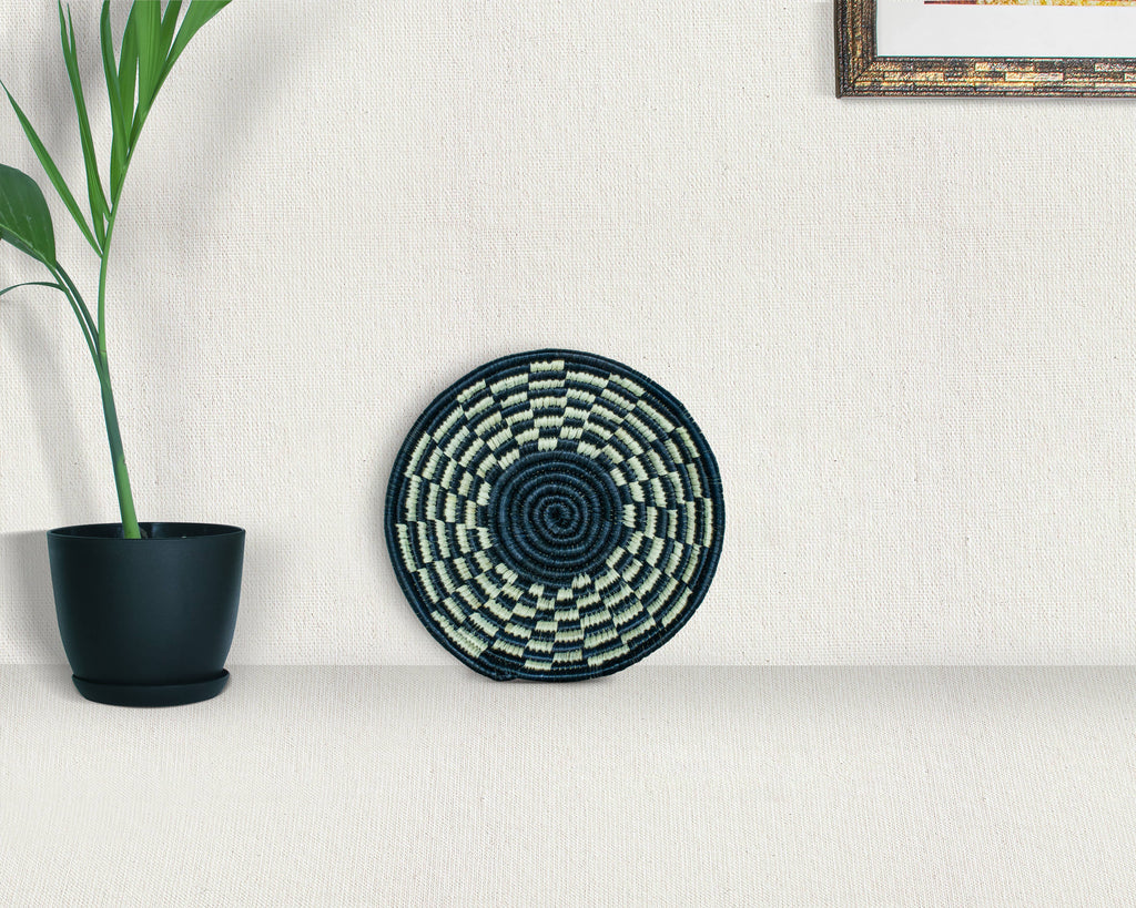 7" Handwoven Bowl Basket - Southwestern Basket