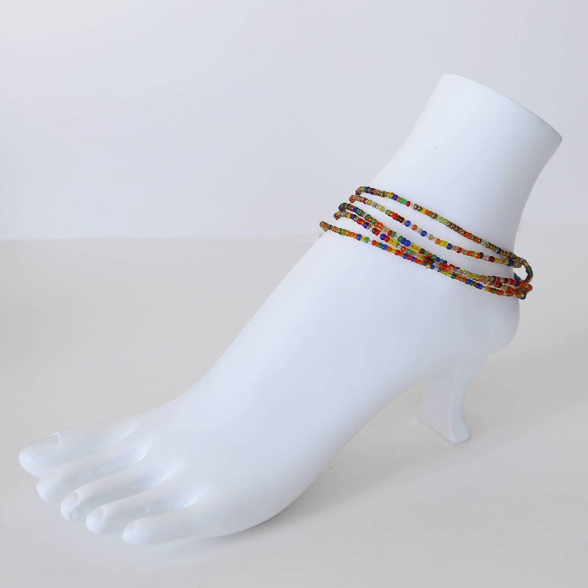 Beaded Anklets, Set of 12
