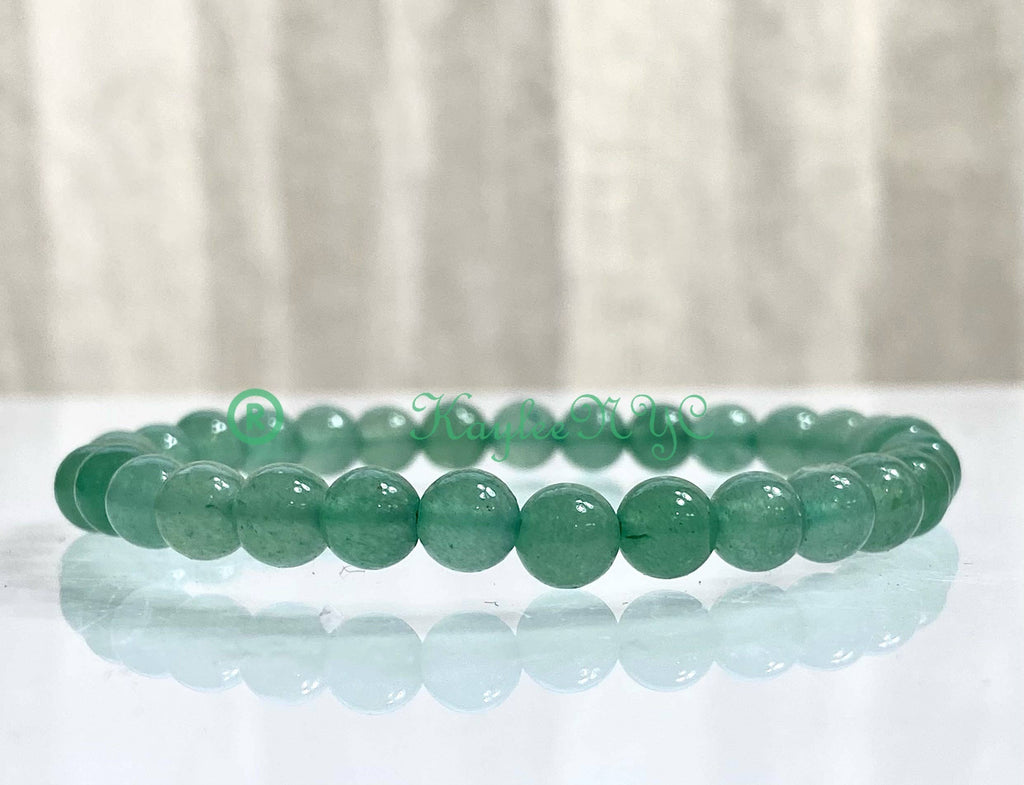 6mm Natural Aventurine Crystal Healing Stretch Bracelet 7.5"
