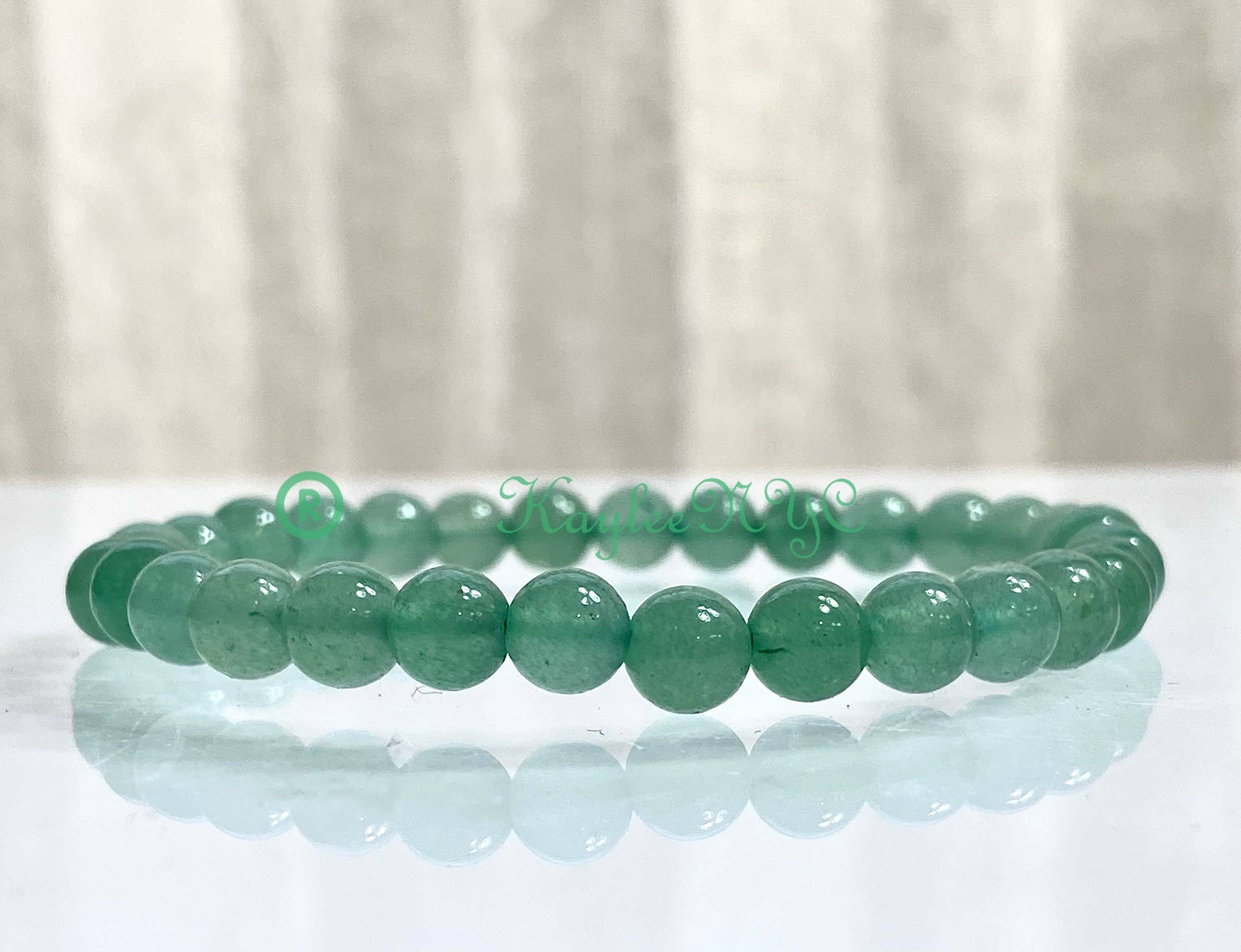 6mm Natural Aventurine Crystal Healing Stretch Bracelet 7.5"