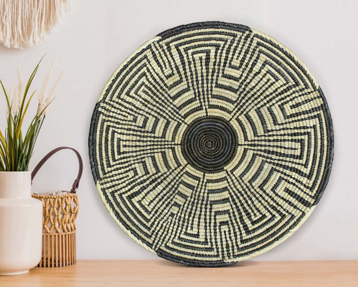 14" Handwoven Squash Blossom Bowl Basket