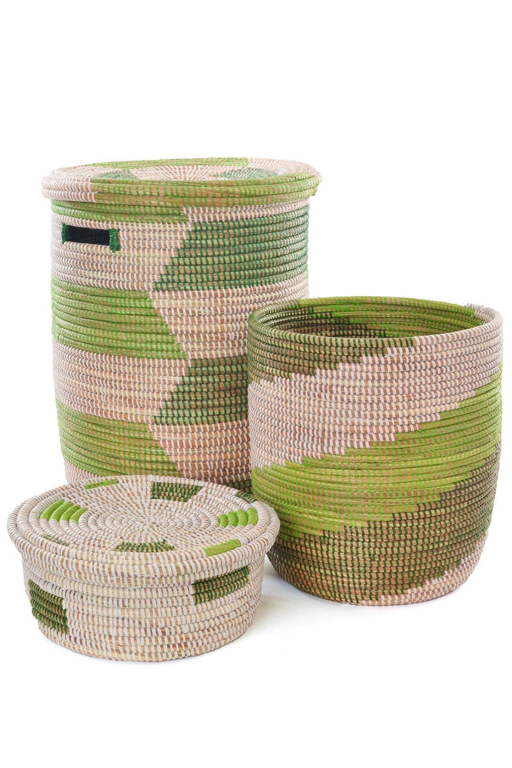 Leafy Green Mixed Basket Set of Three