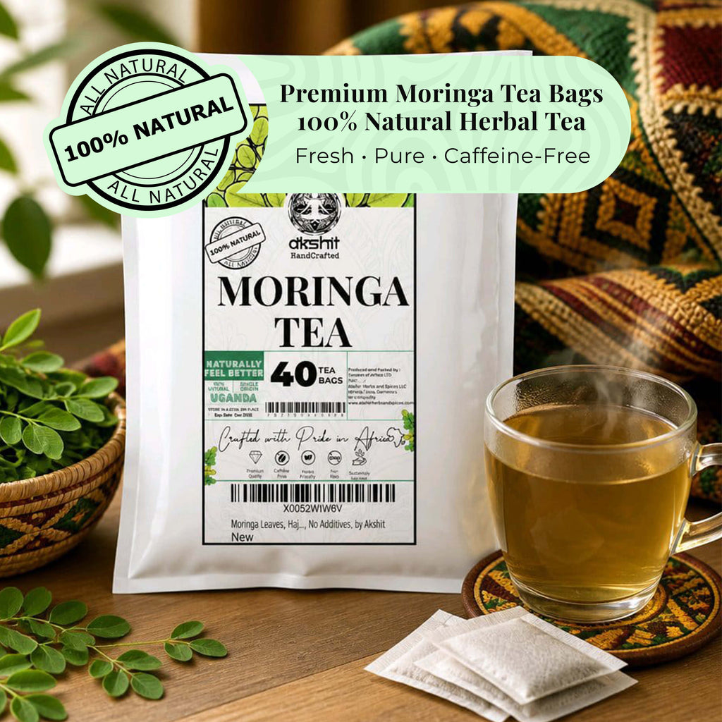 Premium Moringa 40 Tea Bags,  100% Pure Moringa Leaves