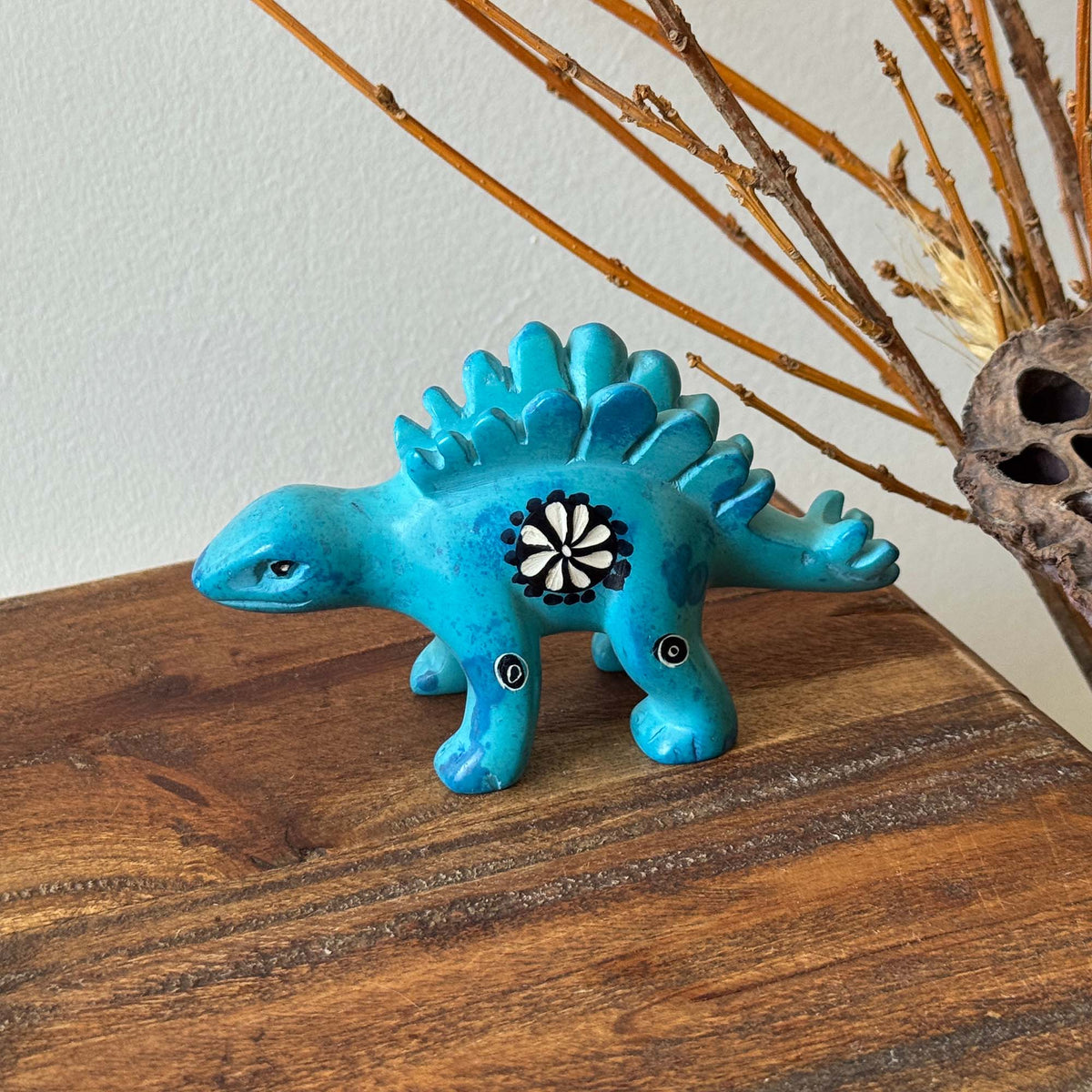 Soapstone Stegosaurus Dinosaur - Sold as Assorted Colors