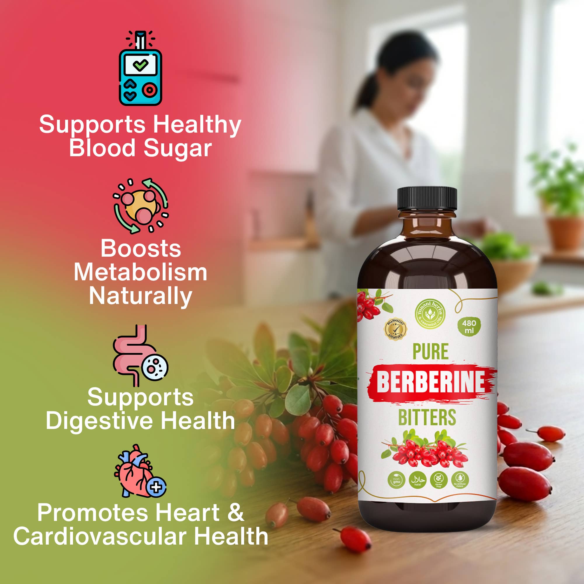 Pure Berberine Bitters 480 mls