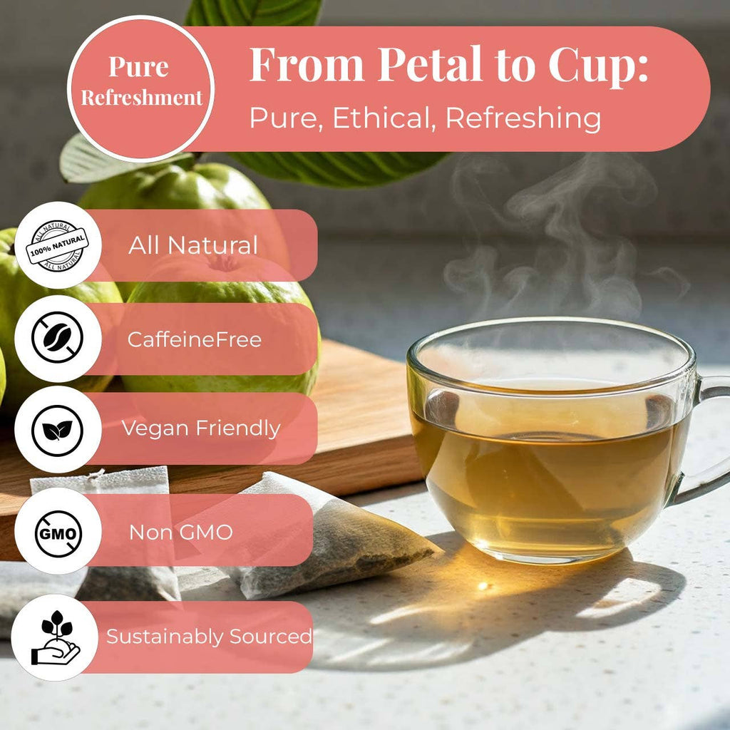Guava Tea Bags, 50 Bags, Te de Hoja de Guayaba, Herbal Tea