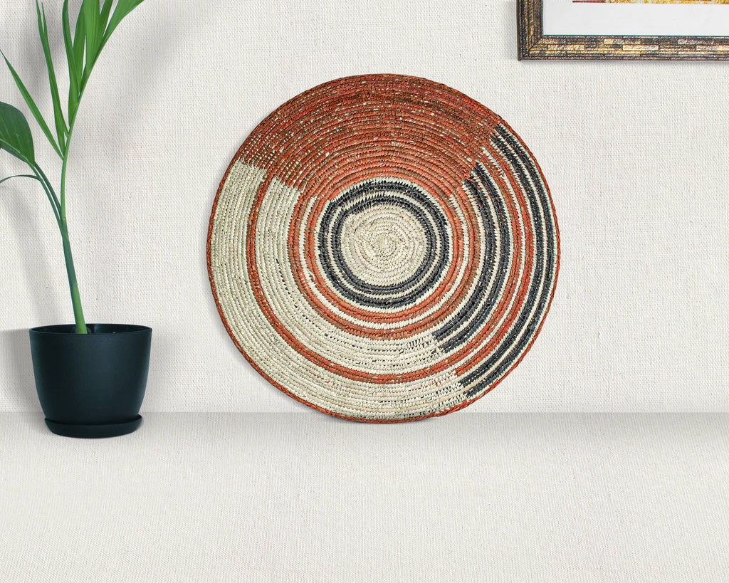 14" Handwoven Search Light Bowl for Wall Basket Decor