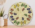 14" Handwoven Butterflies Orbit Bowl for Wall Basket Decor