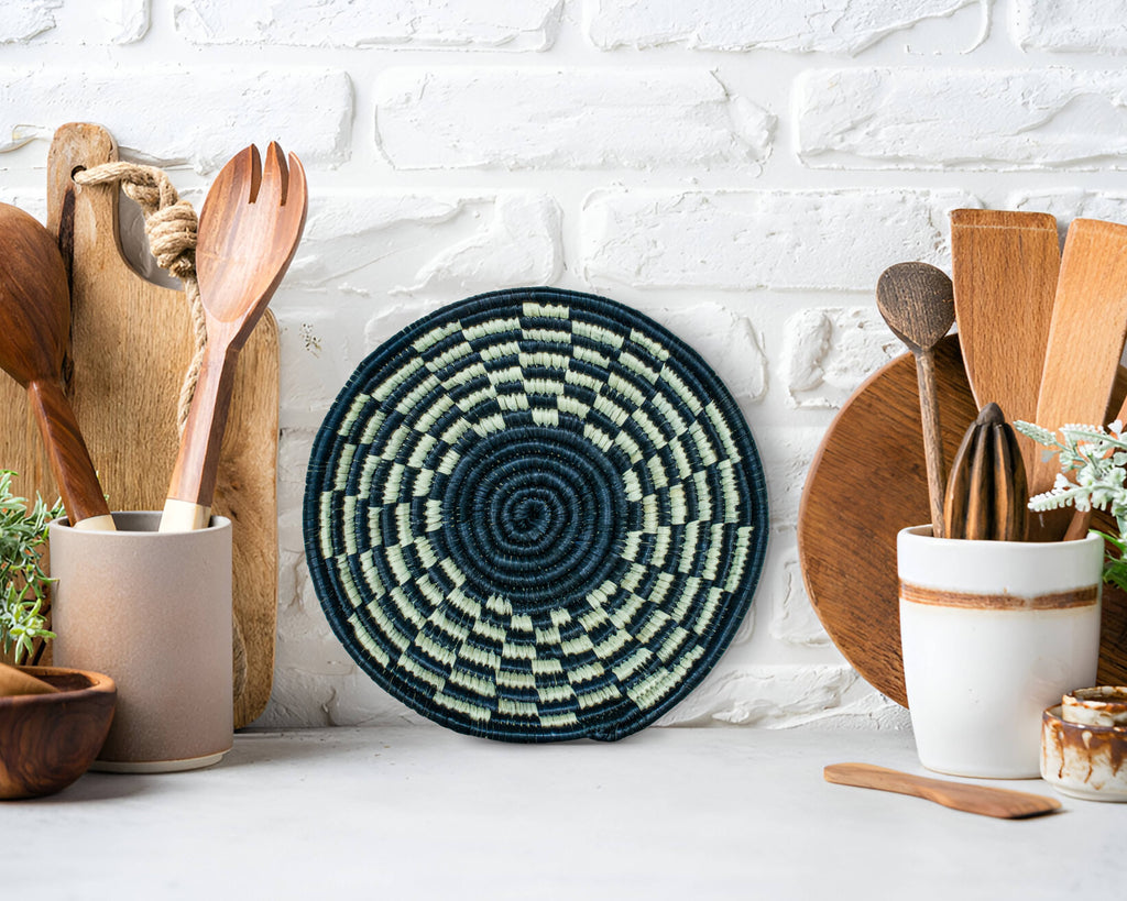 7" Handwoven Bowl Basket - Southwestern Basket