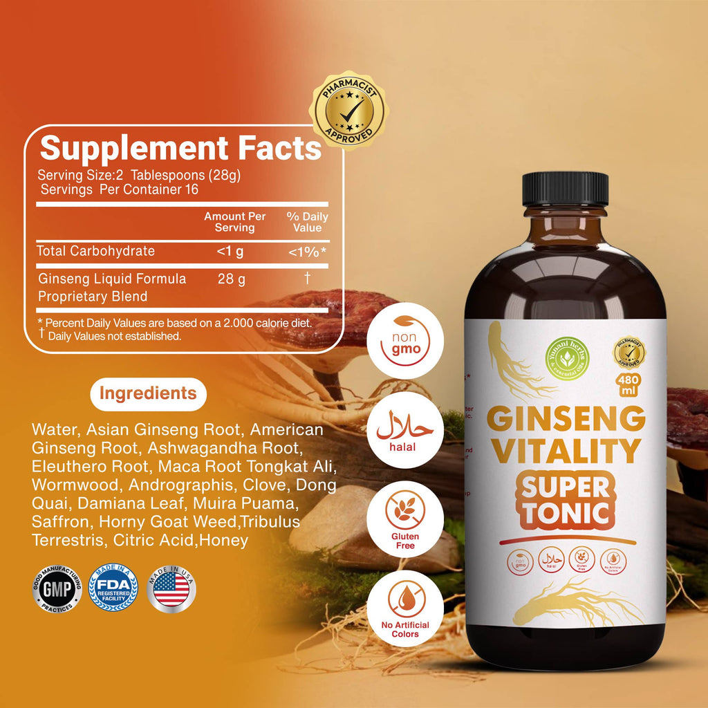 Ginseng Vitality Super Tonic 480 mls
