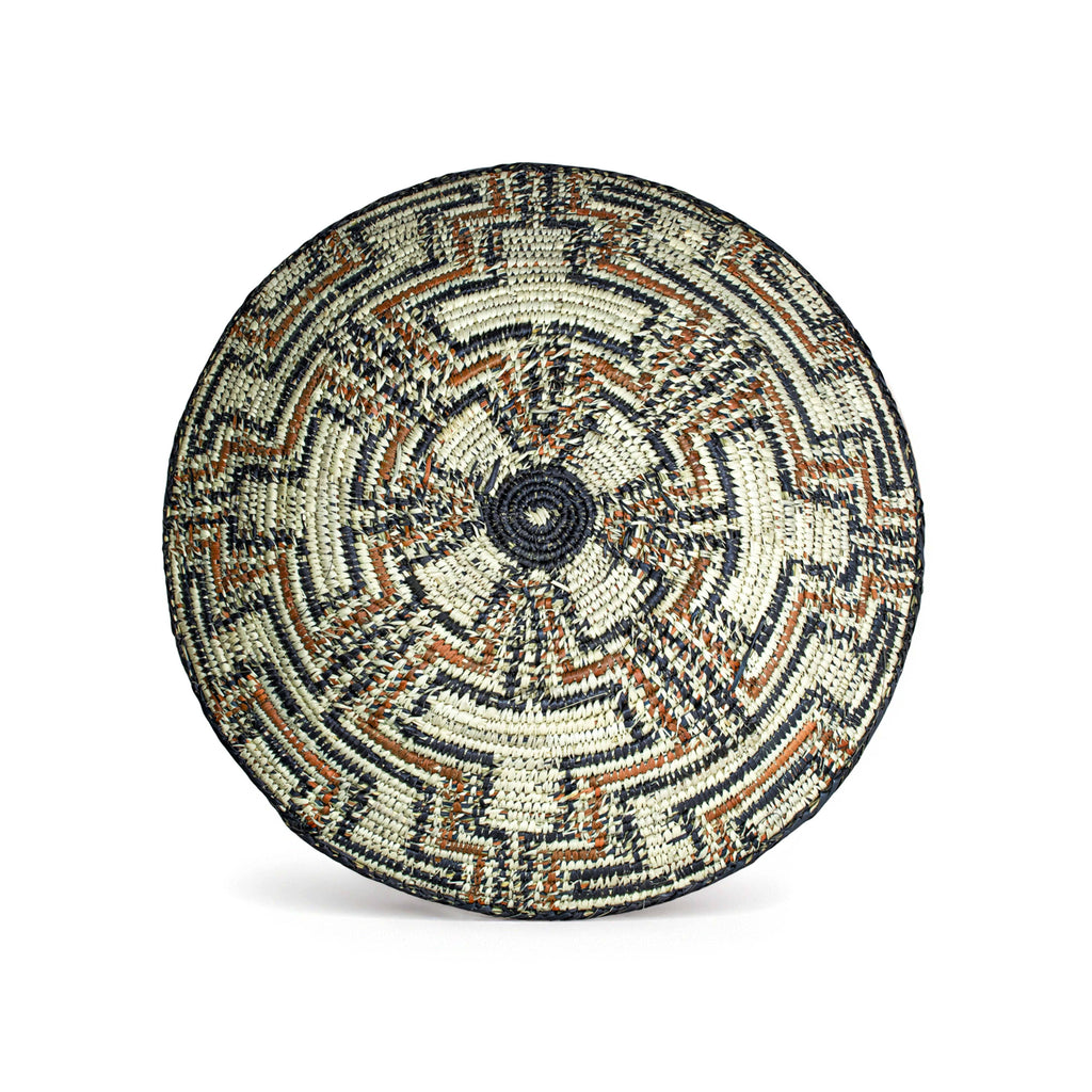 14" Handwoven Arrow Point Bowl for Wall Basket Decor