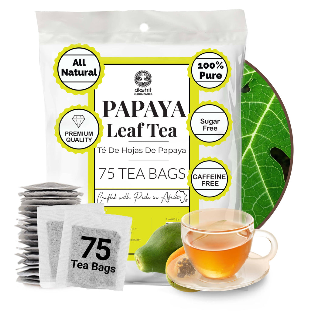 Papaya Leaf Tea Bags – 75 Count, 100% Natural Herbal Tea