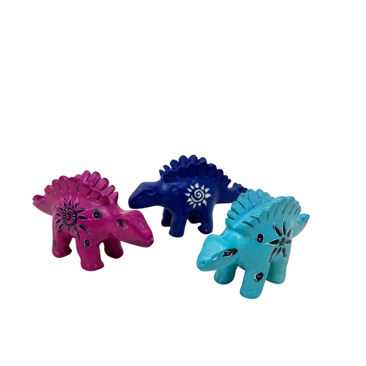 Soapstone Stegosaurus Dinosaur - Sold as Assorted Colors