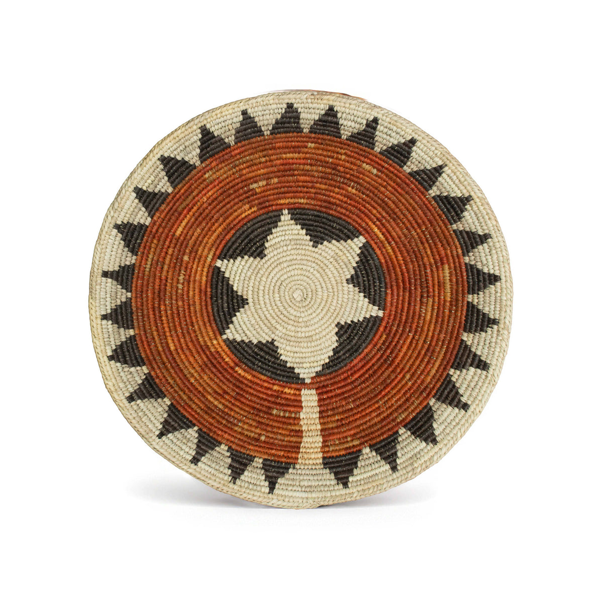 14" Handwoven Broad Band Star Bowl for Wall Basket Decor