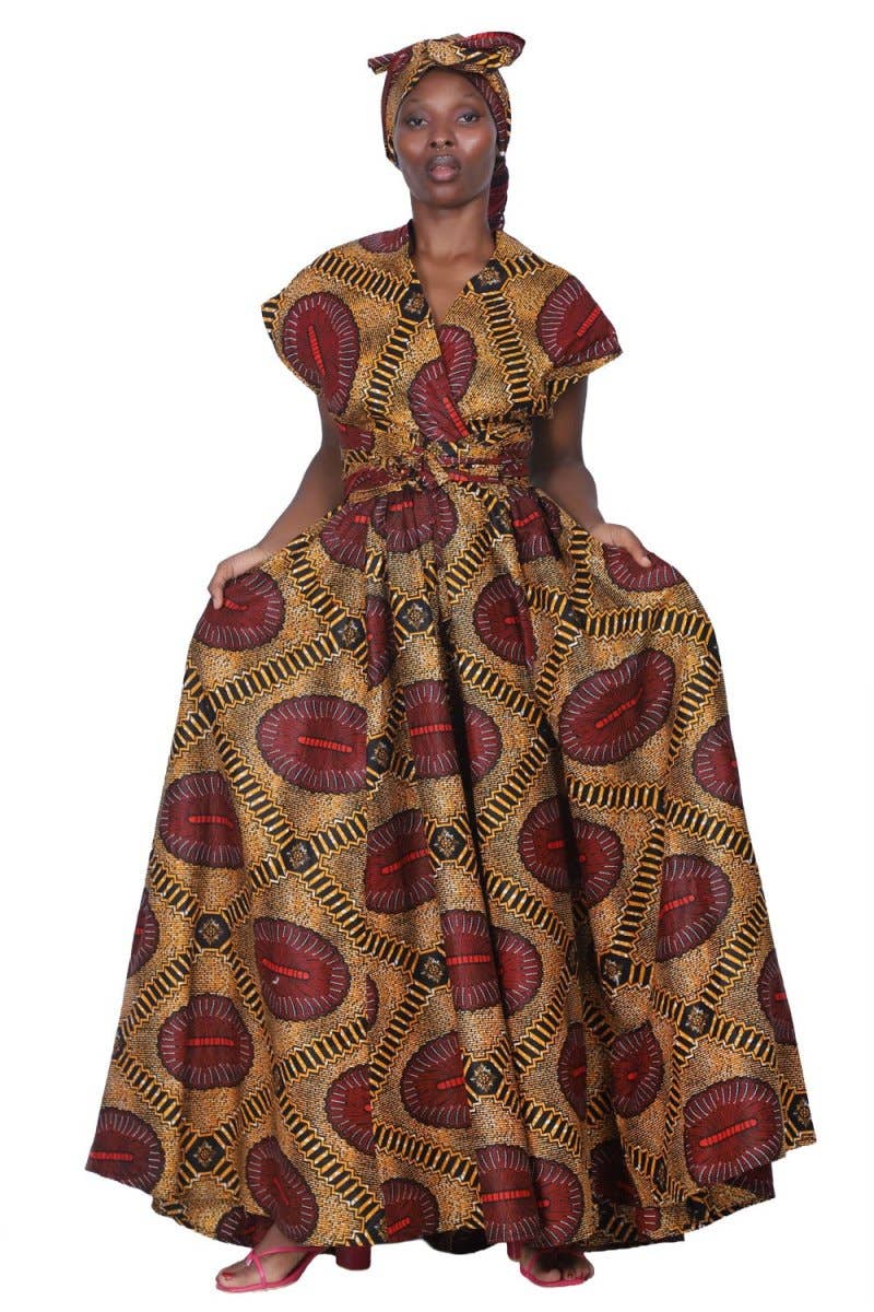 16117-283 African Wax Print Infinite Skirt