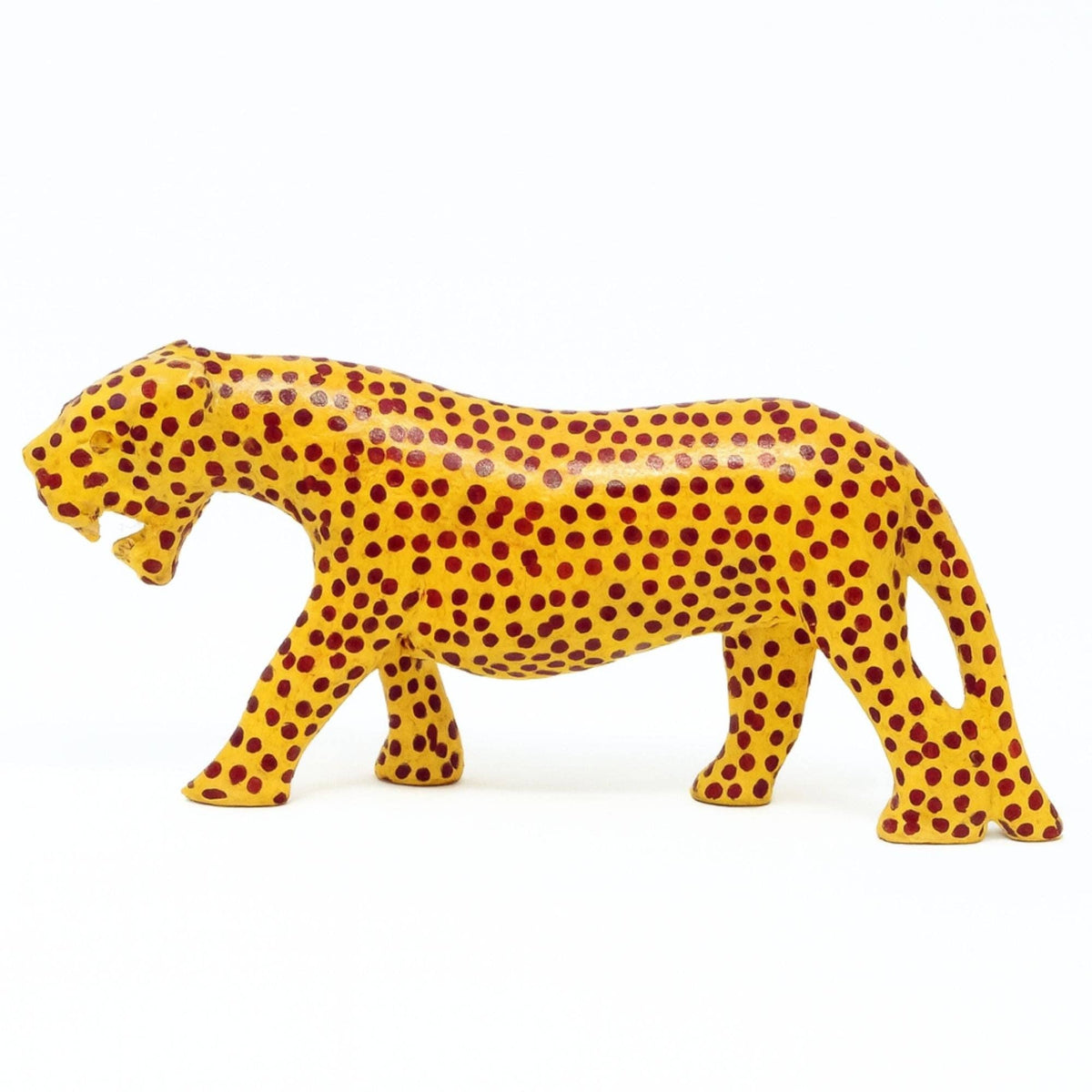 CLOSEOUT - Kenya Hand-Carved Wood Cheetah Safari Animal – Medium