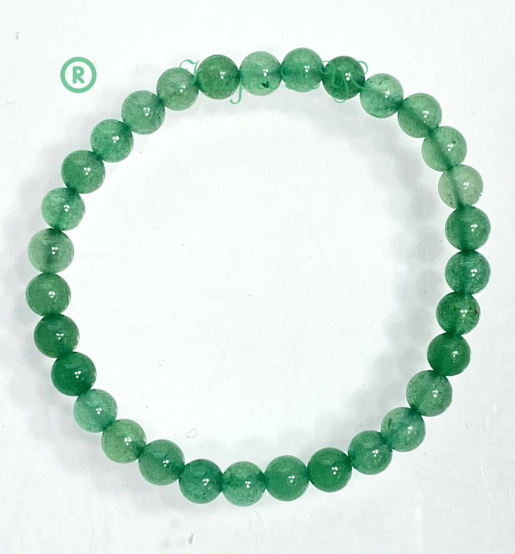 6mm Natural Aventurine Crystal Healing Stretch Bracelet 7.5"