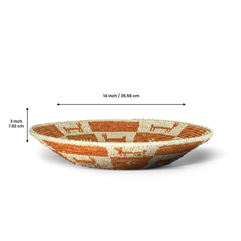 14" Handwoven Guardian Path Bowl for Wall Basket Decor