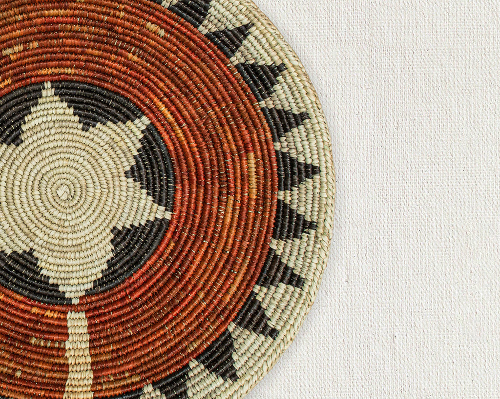 14" Handwoven Broad Band Star Bowl for Wall Basket Decor