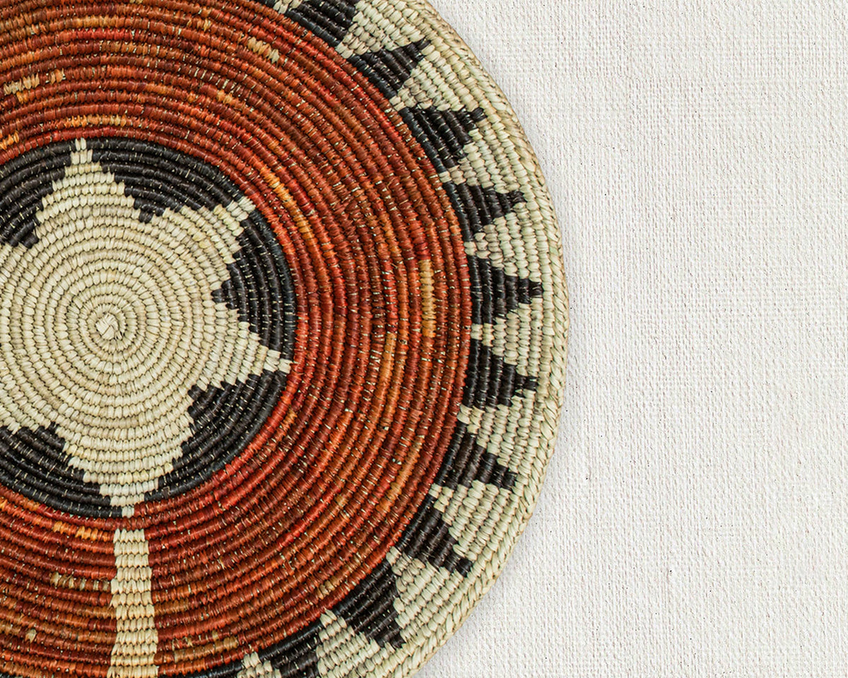 14" Handwoven Broad Band Star Bowl for Wall Basket Decor